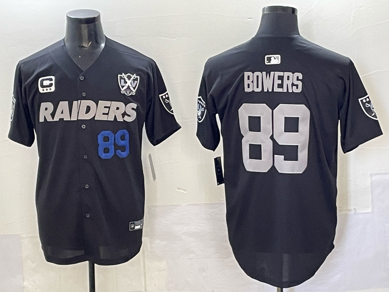 Men Oakland Raiders #89 Bowers Black Nike 2025 Limited NFL Jersey 004->oakland raiders->NFL Jersey